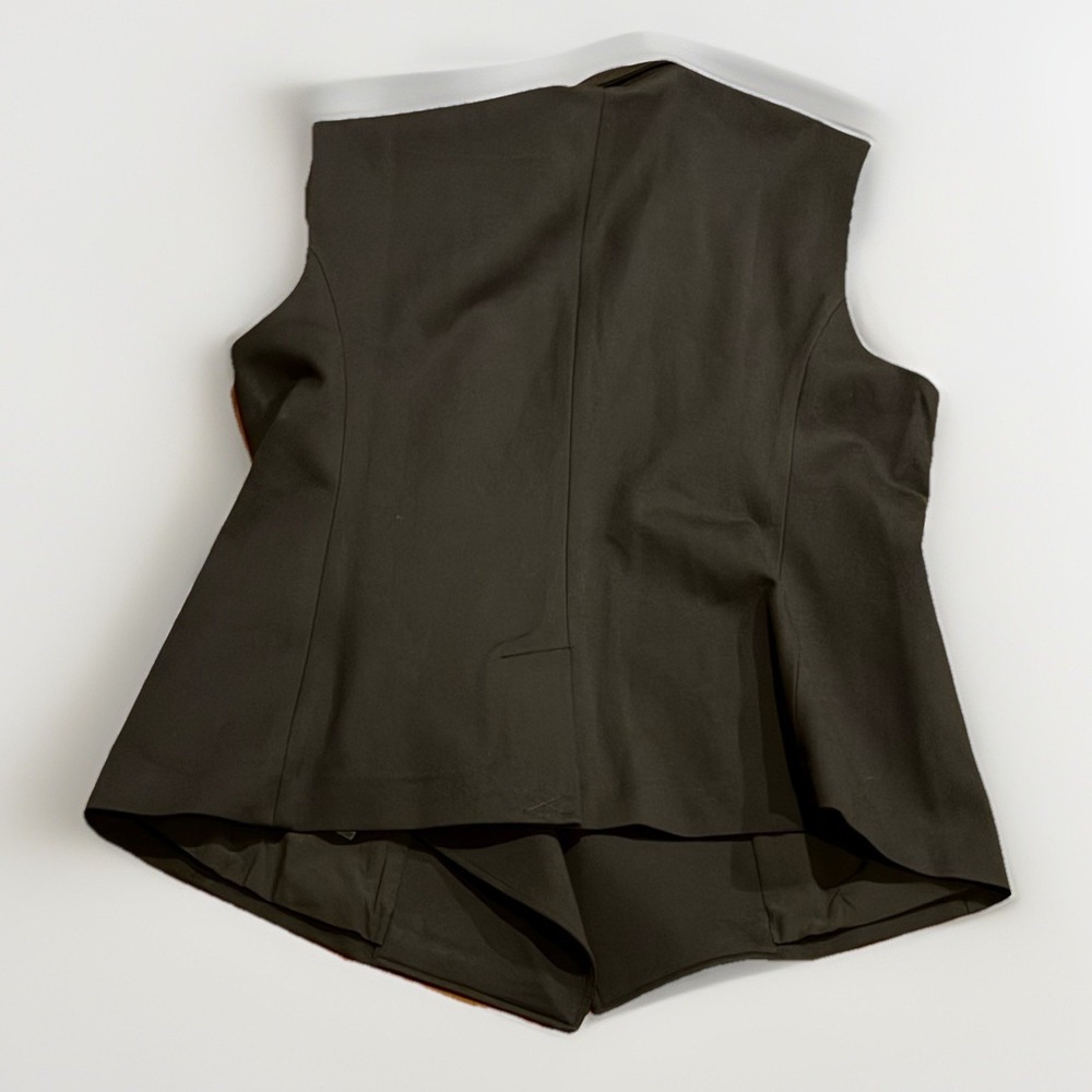 Spanx Perfect Asymmetric Tailored Vest Classic Black Women's 2X New Without Tags - Picture 3 of 4